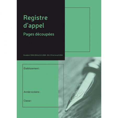RLD REGISTRE APPEL PGE DECOUP A4 59936D