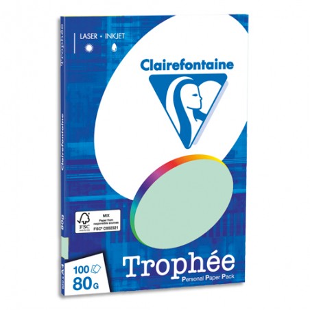 CLF P/100F TROPHEE 80G A4 VERT 4105C