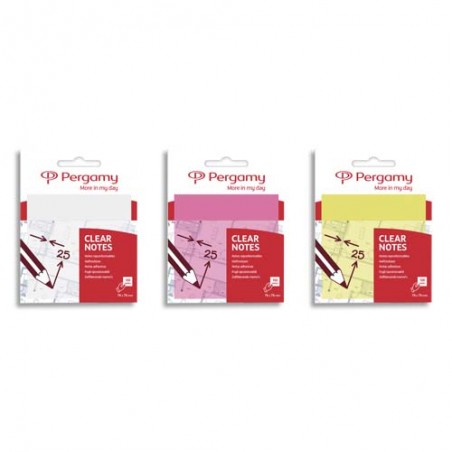 PRG BLOC NOTE 50F 76X76MM JAUNE TRANSP