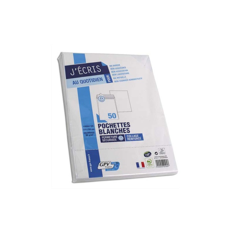 GPV P/50 POCH AUTOADH BLANC 90G C4 537 GPV P/50 POCH AUTOADH BLANC 90G C4 537