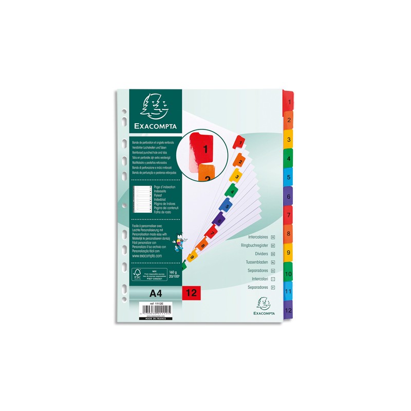 EXA INTERC 170G NUM 12T A4 1112E EXA INTERC 170G NUM 12T A4 1112E