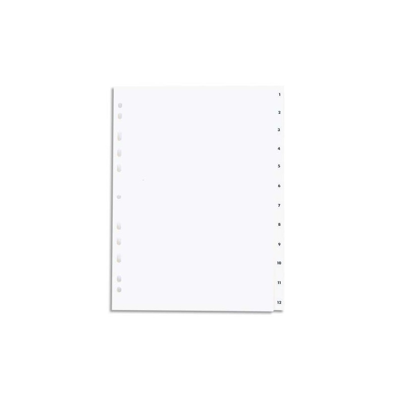 PRG INTERC NUM 12T A4 PP BLANC 901591 PRG INTERC NUM 12T A4 PP BLANC 901591