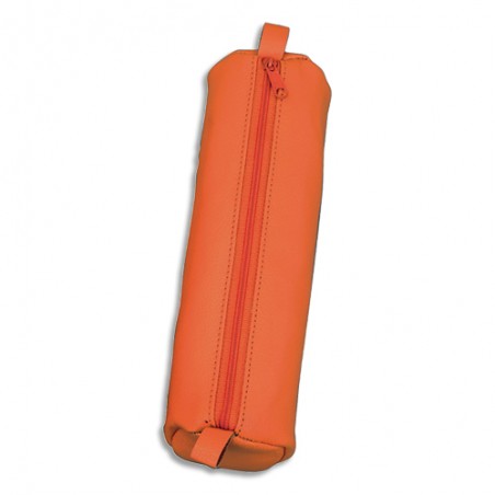 JSC TROUSSE 21X6CM CUIR ORANGE 43141