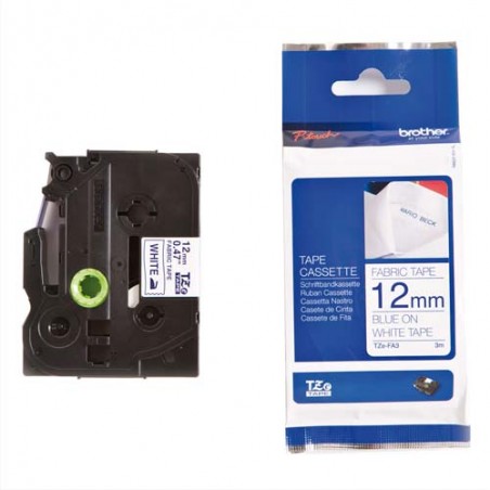 BRO RUB TEXT THERM 12MMX3M BL/BLC TZEFA3