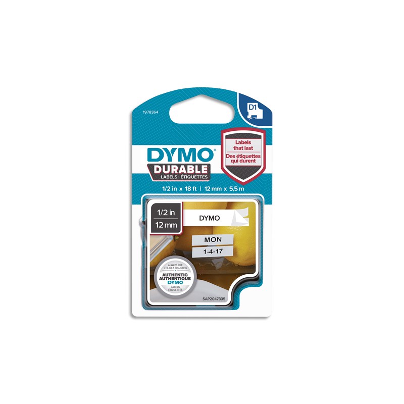 DYM RUBAN D1 DUR 12MMX5.5M N/BLC 1978364 DYM RUBAN D1 DUR 12MMX5.5M N/BLC 1978364