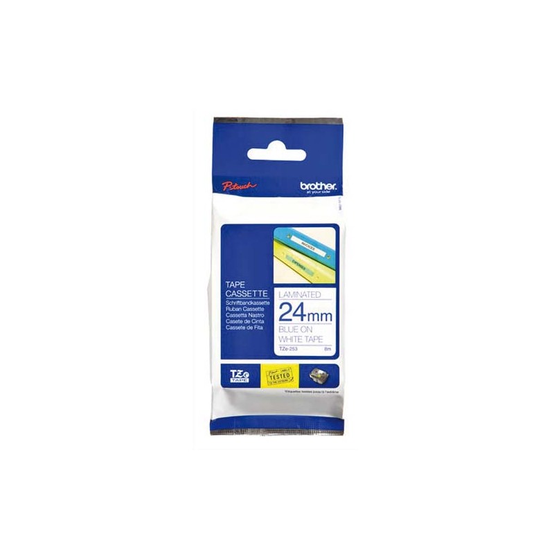 BRO RUBAN LAMI 24MMX8M BLEU/BLANC TZE253 BRO RUBAN LAMI 24MMX8M BLEU/BLANC TZE253