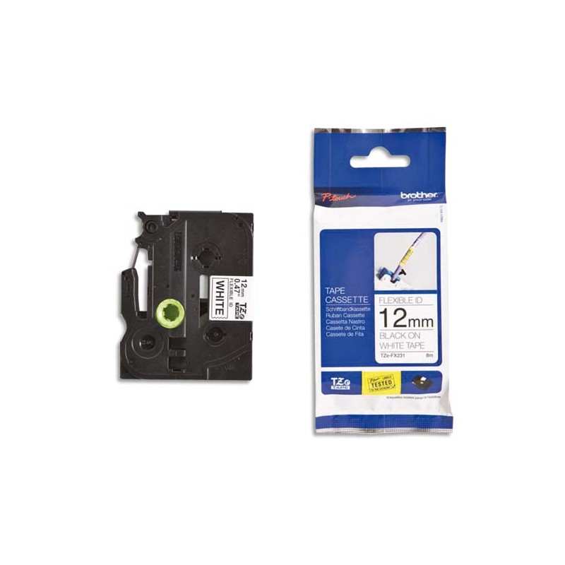 BRO RUB FLEX LAM 12MMX8M NR/BLC TZEFX231 BRO RUB FLEX LAM 12MMX8M NR/BLC TZEFX231