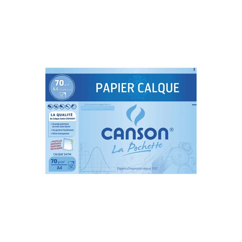 CAN P/12 FEUIL CALQ 70G A4 C200006565