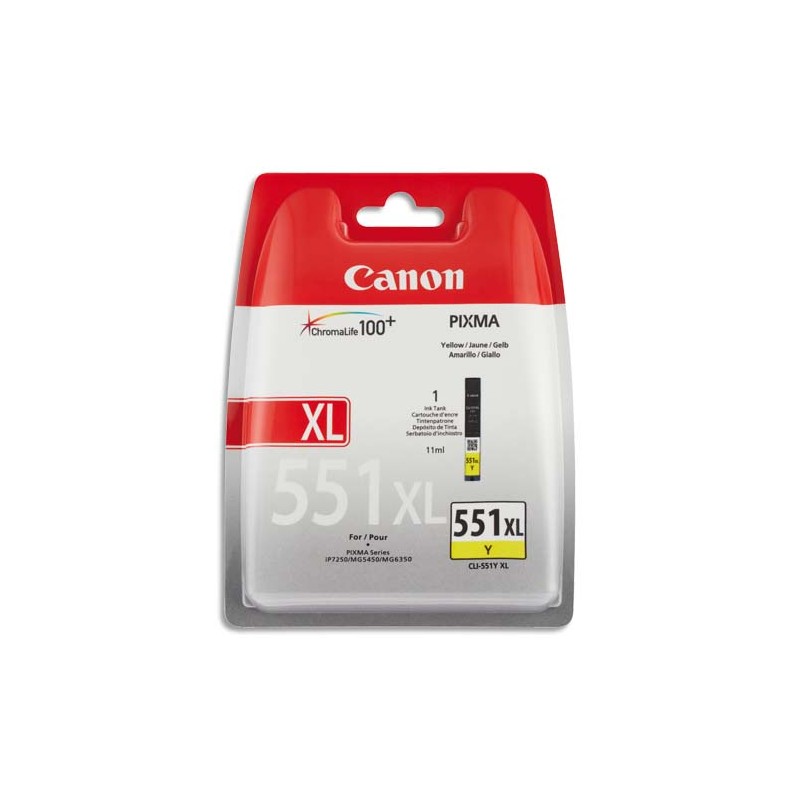 CNO CART JET ENCRE JAUNE 551XL 6446B001 CNO CART JET ENCRE JAUNE 551XL 6446B001