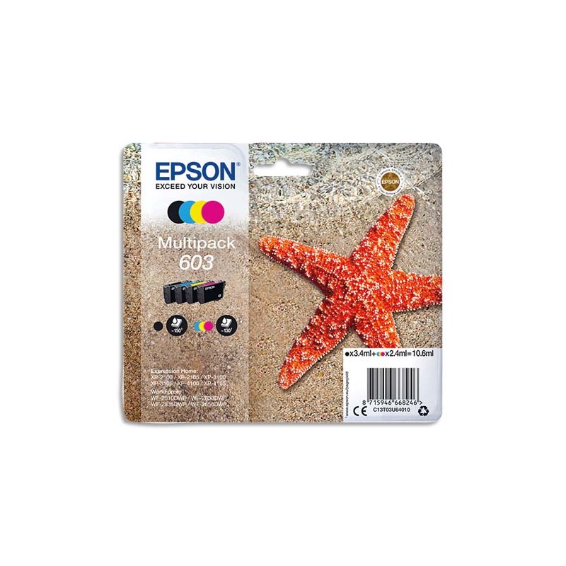 EPS MULTIPACK 4 COUL 603XL C13T03A64010 EPS MULTIPACK 4 COUL 603XL C13T03A64010