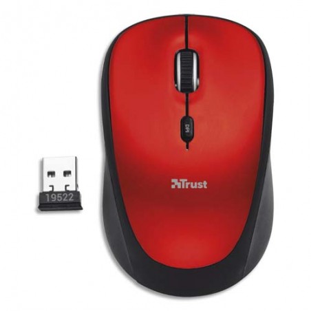 TRS SOURIS SANS FIL YVI ROUGE 19522