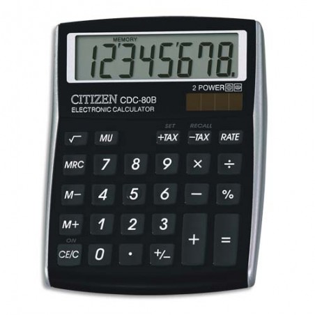 CTZ CALCUL BUREAU 8CHF NOIRE CDC80BKWB