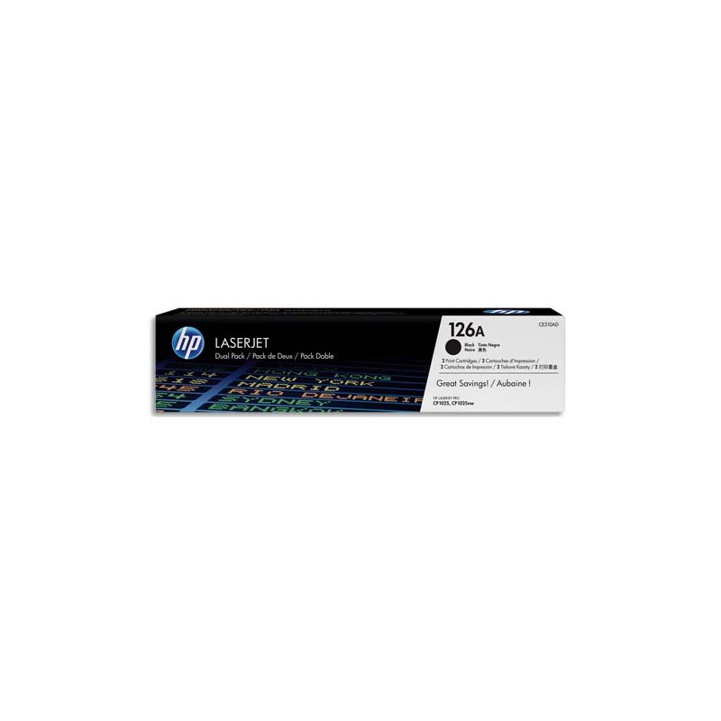 HWP PACK DE 2 CART LASER NOIR CE310AD HWP PACK DE 2 CART LASER NOIR CE310AD
