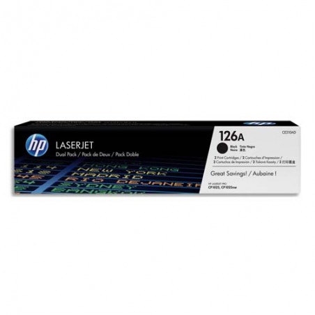 HWP PACK DE 2 CART LASER NOIR CE310AD