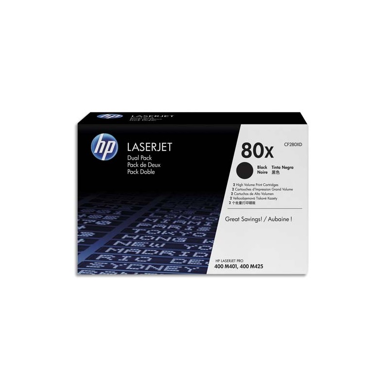 HWP PACK 2 CART LASER NOIRES XL CF280XD
