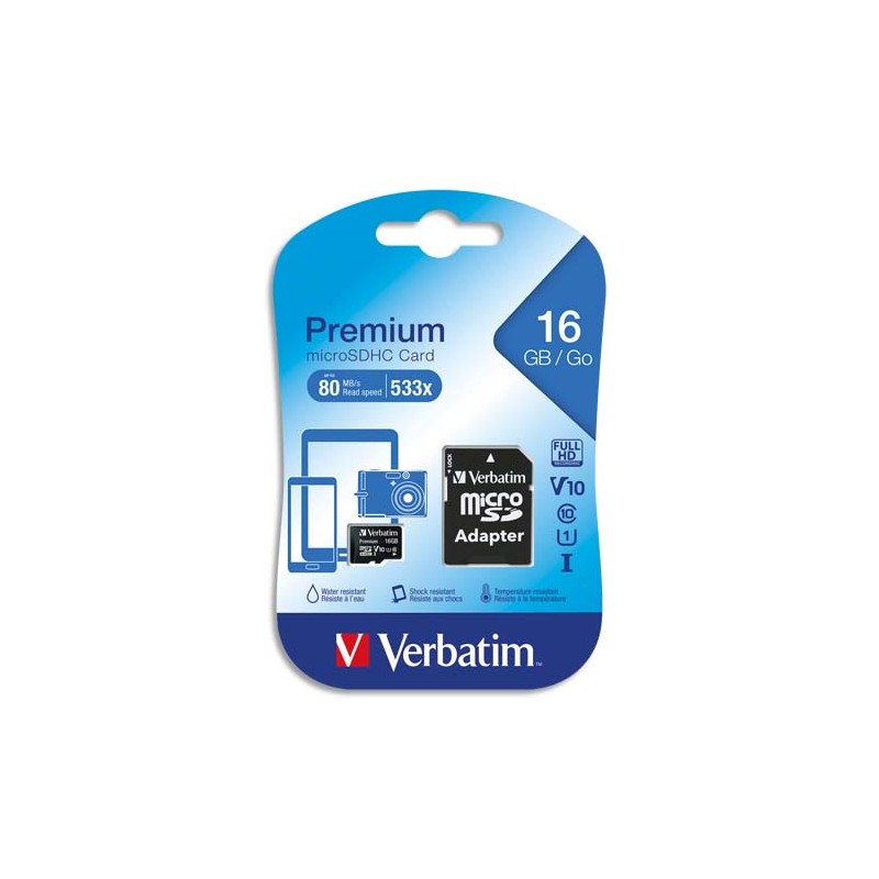 VET MICROSDHC 16GO INCL ADAPT 44082