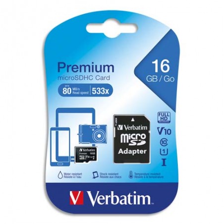 VET MICROSDHC 16GO INCL ADAPT 44082