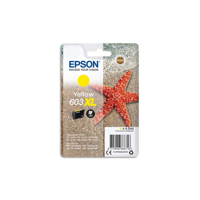 EPS CART JE 603XL JAUNE C13T03A44010 EPS CART JE 603XL JAUNE C13T03A44010