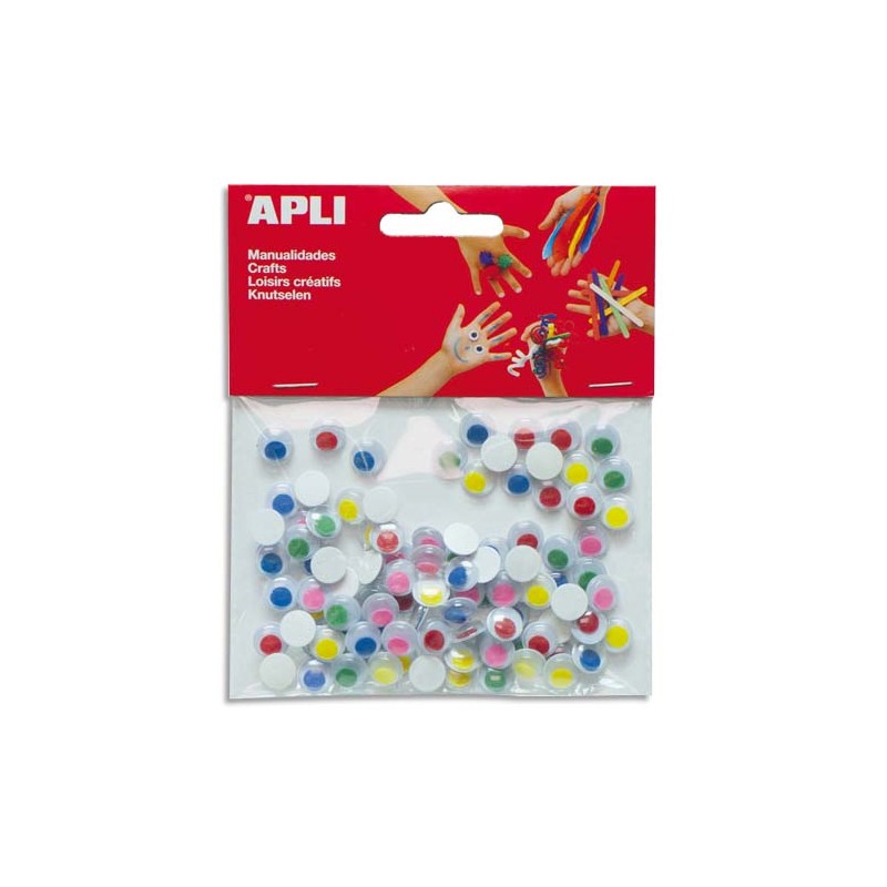 AGI S/100 YEUX ADHES ROND COUL ASS 13266 AGI S/100 YEUX ADHES ROND COUL ASS 13266