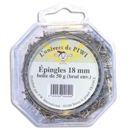 GCT BTE 50G EPINGLES 18MM 609050