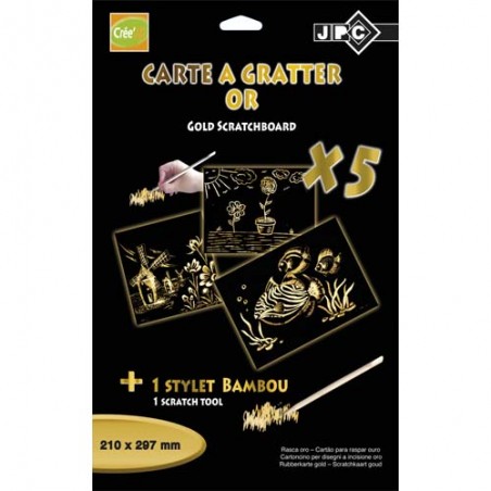 WND S/5 CARTES A GRATTER OR A4 APP050402