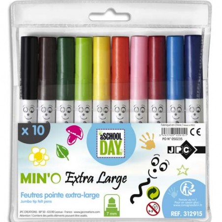 Giotto Turbo Maxi feutre pointe marqueurs stylo feutre paquet de 12 Jumbo  taille multicolore peinture Art dessin école photo dessin encre Ensemble  d'art de pointe de feutre de stylo marqueur 12 couleurs