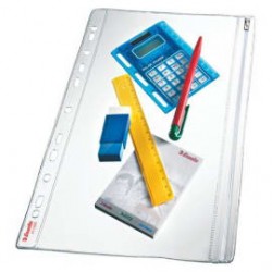 ESD S/5 POCH PERF PVC LISS ZIP A4 411200