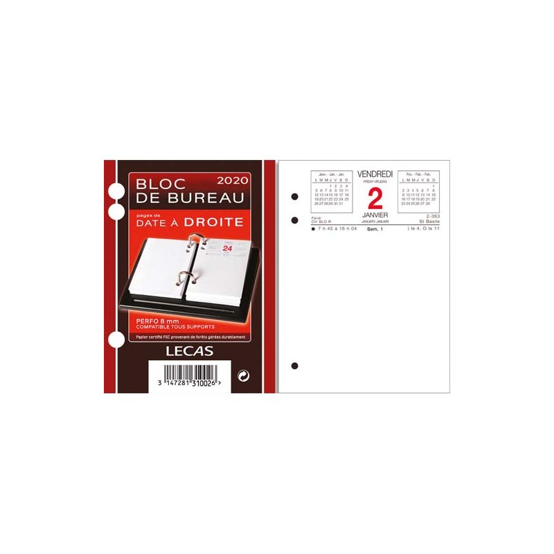 LEC BLOC EPHEM DATE A DROITE 100771257 LEC BLOC EPHEM DATE A DROITE 100771257