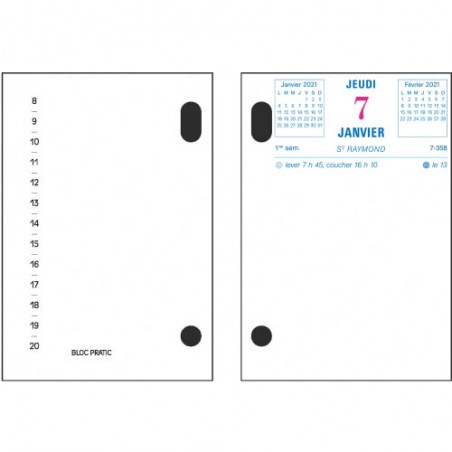 Bloc calendrier journalier FARCEUR