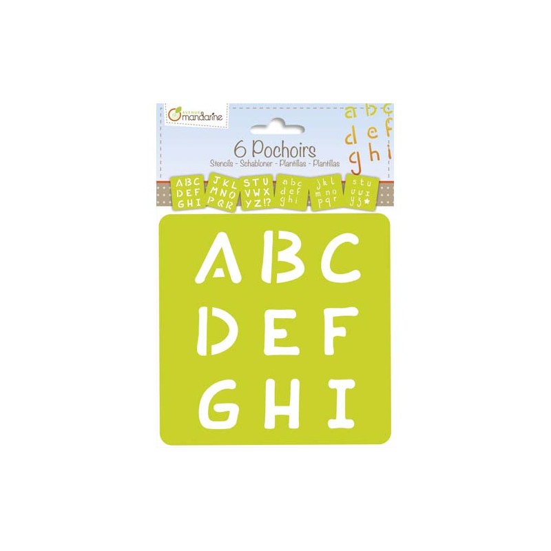 AVM S/6 POCHOIRS ALPHABET MAJ TRS 42450 AVM S/6 POCHOIRS ALPHABET MAJ TRS 42450