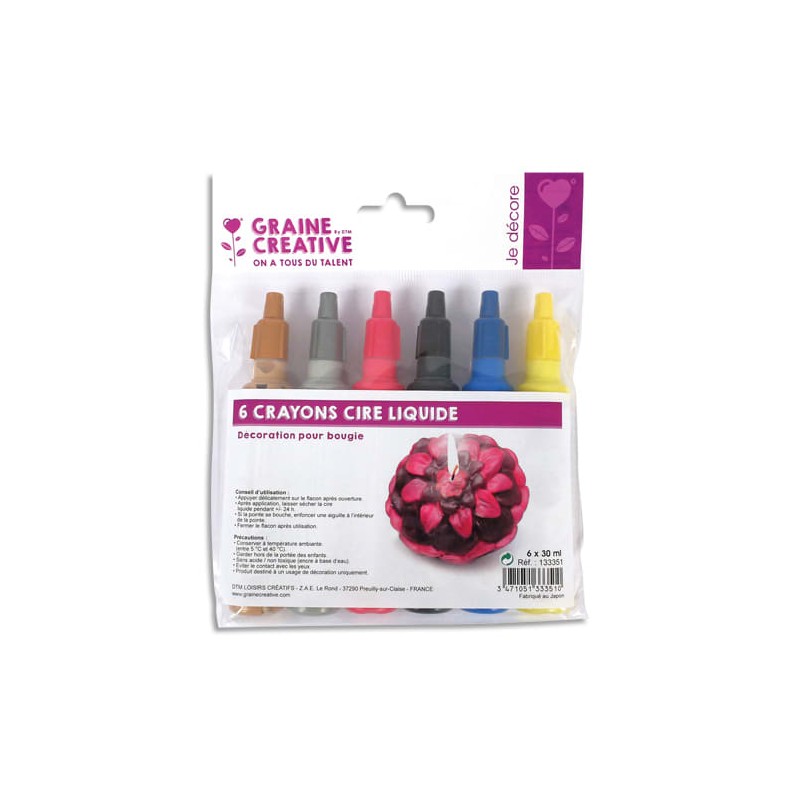 GCT L/6 CRAYON BOUGIE DECO 133351