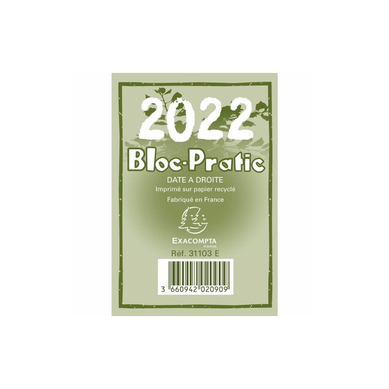EXA BLOC EPHEMERIDE RECYC DATE DT 31103E EXA BLOC EPHEMERIDE RECYC DATE DT 31103E
