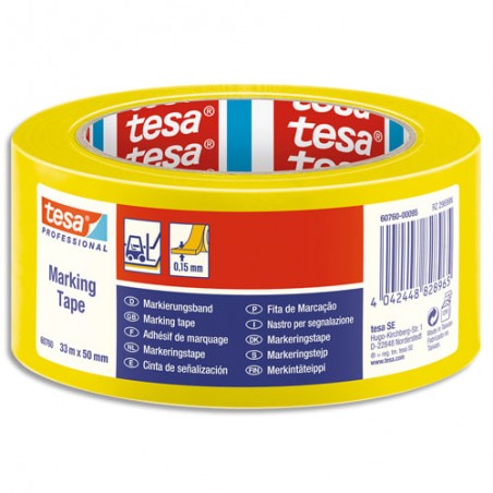 TES RUB MARQ SOL 50MMX33M FLEX PVC JAUNE