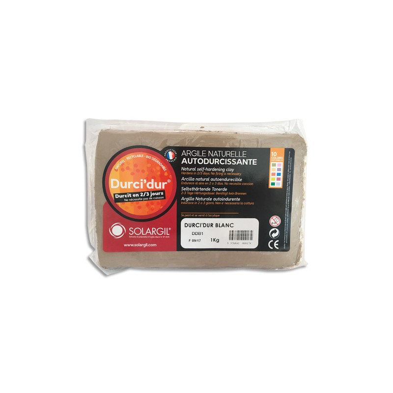 ARG PAIN 1KG ARGILE DURCI'DUR BLANC DDB1 ARG PAIN 1KG ARGILE DURCI'DUR BLANC DDB1