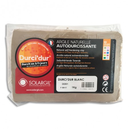 ARG PAIN 1KG ARGILE DURCI'DUR BLANC DDB1