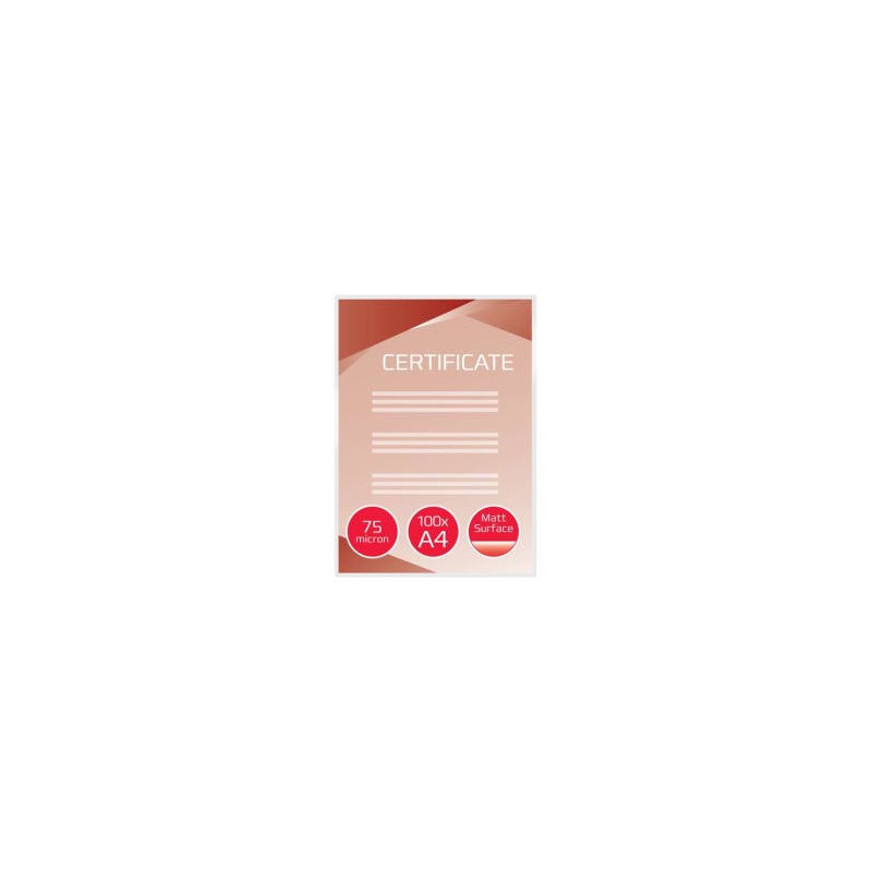 GBC P/100 POCH PLAST A2 2X75MIC 3747240 GBC P/100 POCH PLAST A2 2X75MIC 3747240