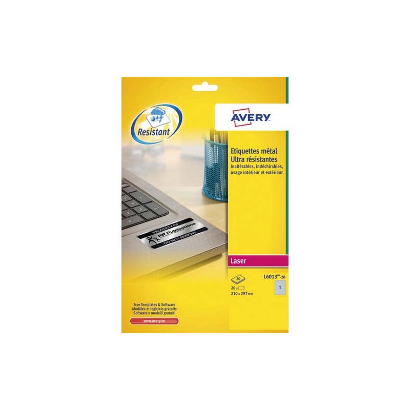 AVE B/20 ETIQ METAL 210X297 L6013-20