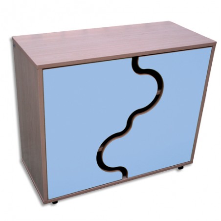 MOB MEUB BAS 76CM PORTE V BLEU 600220E14