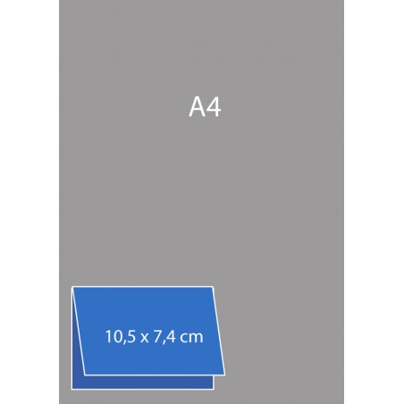 Cartes commerciales pliées (bord long) 10,5 x 7,4 cm