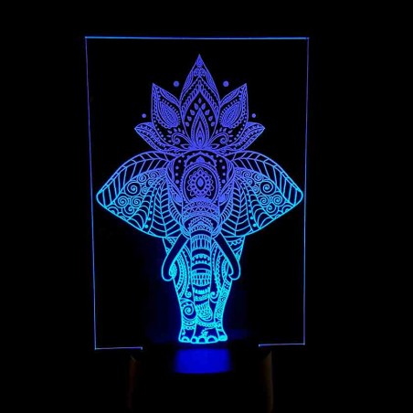 Plexi lumineux éléphant