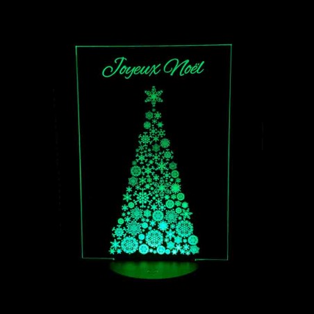 Plexi lumineux arbre de Noël