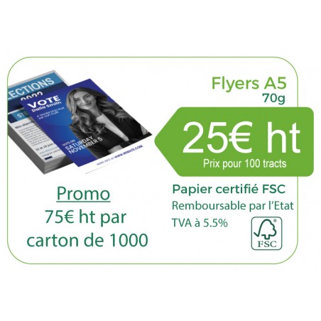 Kit élection Tract A5 70g à 80g PEFC