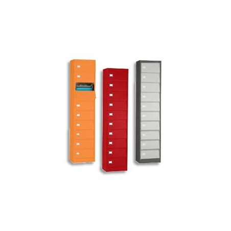 MTI COLONNE 10 CLAPETS ROUGE CLA10-RG