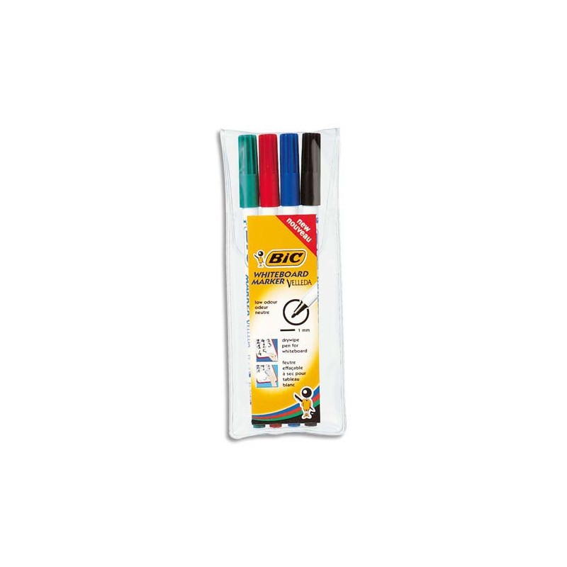 BIC Velleda Feutres 1721 pour Tableau Blanc Effaçables Pointe Fine