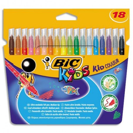 BIC P/18 FEUT KID COULEUR ASS 9375081