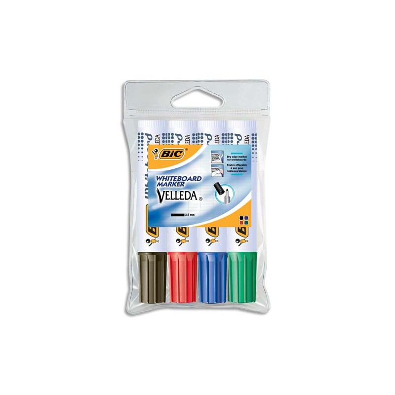 BIC Velleda 1711 Feutres pour Tableau Blanc Effaçables à Sec à