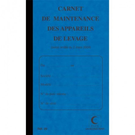 ELV PIQURE MAINTENANC APPAREIL LEVAGE 29