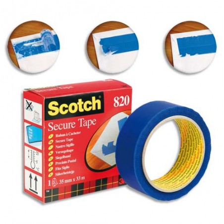 SCO RUBAN CACHT 3 5MMX33M BLEU 25086