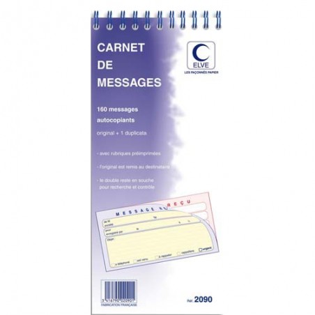 ELV CARNET 160 MESG RECUS 2090