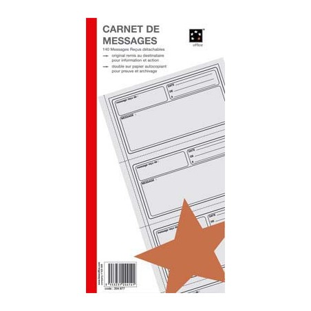 5ET CARNET 140 MESSAGES AUTOCOPIANT